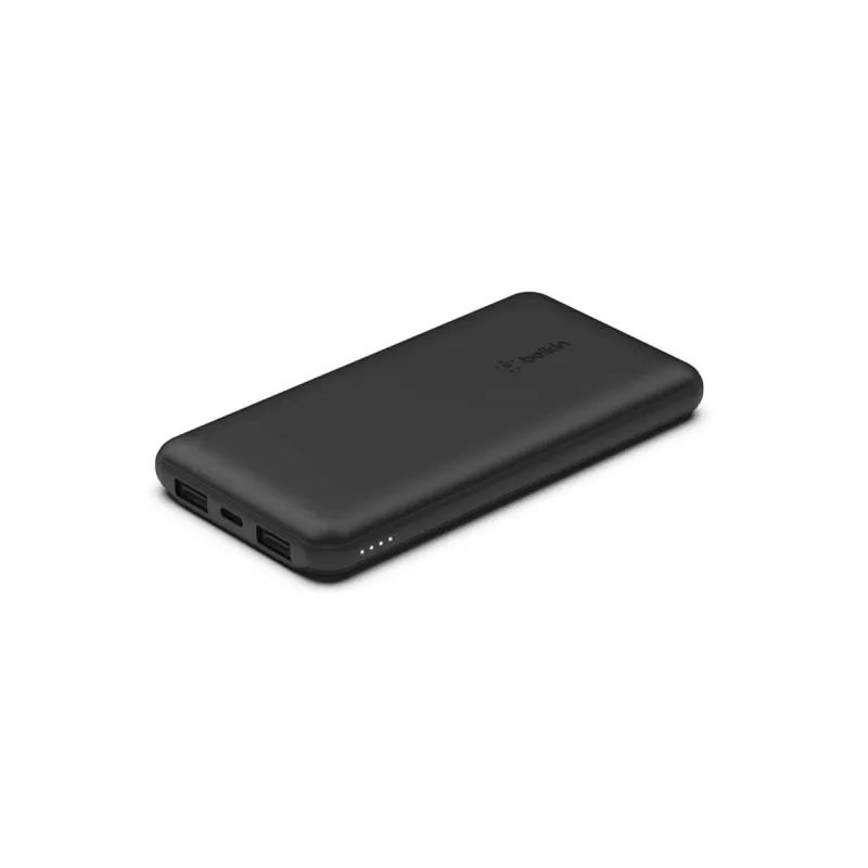 BELKIN 10k akupank USB-C 15 W kahe USB-A-ga ja 15 cm USB-A–C-kaabliga, must