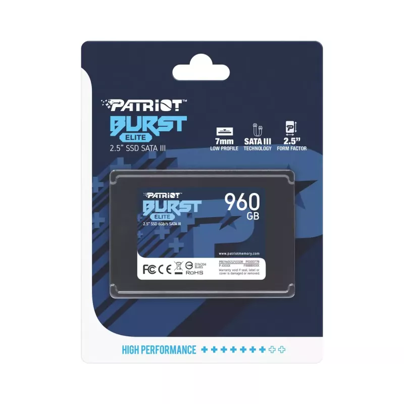 SSD-ketas Patriot Memory 960 GB 2,5-tolline SATA III PBE960GS25SSDR