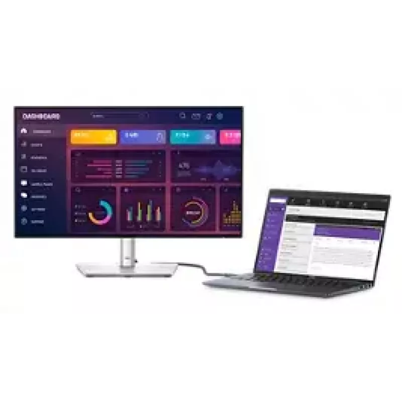 DELL UltraSharp U2424HE arvutimonitor 60,5 cm (23,8 tolli) 1920 x 1080 pikslit Full HD LCD must, hõbedane