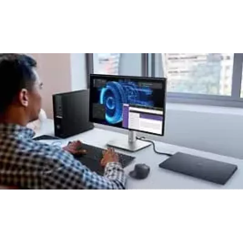 DELL UltraSharp U2424HE arvutimonitor 60,5 cm (23,8 tolli) 1920 x 1080 pikslit Full HD LCD must, hõbedane