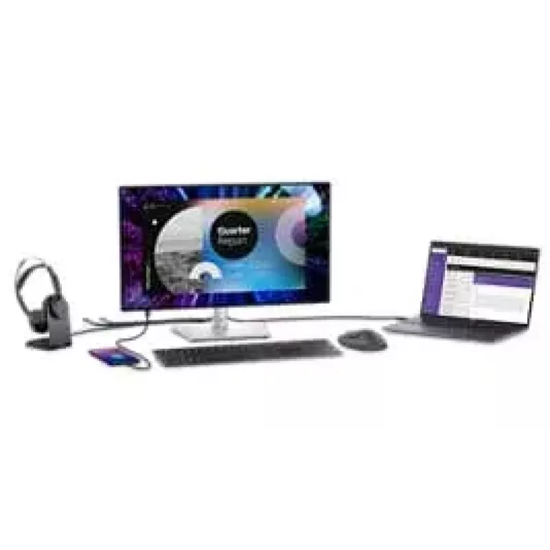 DELL UltraSharp U2424HE arvutimonitor 60,5 cm (23,8 tolli) 1920 x 1080 pikslit Full HD LCD must, hõbedane