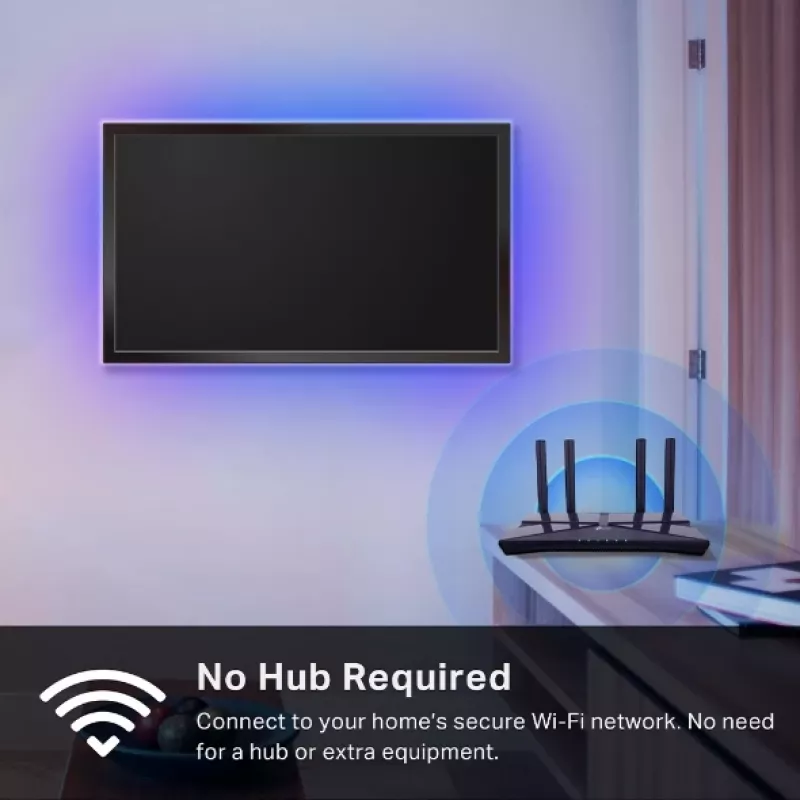 TP-Link Tapo nutikas valgusriba, mitmevärviline, nutikas ribavalgusti, Wi-Fi, valge, 802.11b, 802.11g, Wi-Fi 4 (802.11n), LED, mitmevärviline