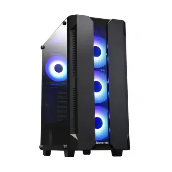 Arvuti korpus CHIEFTEC GS-01B-OP Tower Must — karastatud klaas, RGB ventilaatorid, toetab ATX/Micro-ATX, GPU kuni 320 mm