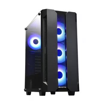 Arvuti korpus CHIEFTEC GS-01B-OP Tower Must — karastatud klaas, RGB ventilaatorid, toetab ATX/Micro-ATX, GPU kuni 320 mm