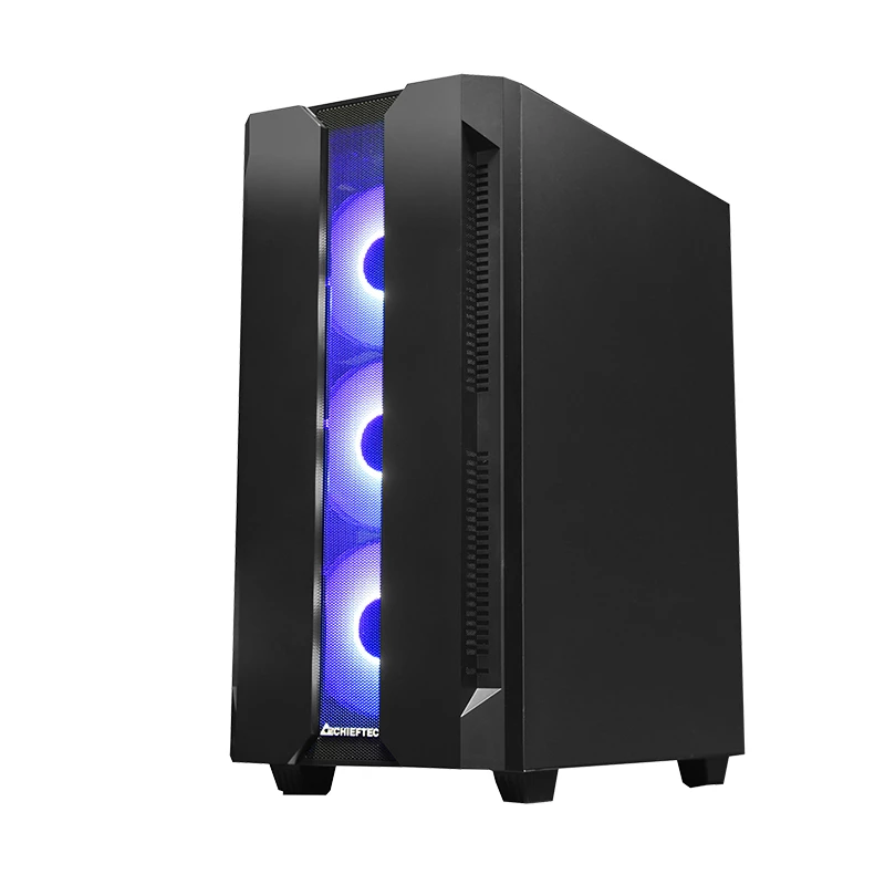 Arvuti korpus CHIEFTEC GS-01B-OP Tower Must — karastatud klaas, RGB ventilaatorid, toetab ATX/Micro-ATX, GPU kuni 320 mm