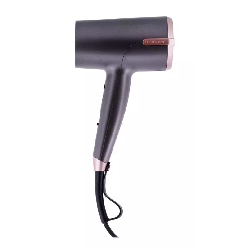 Föön Remington D6077 2000 W, ioonifunktsioon, külmaõhufunktsioon, difuusor, 3 temperatuuriseadet, hall/bronz