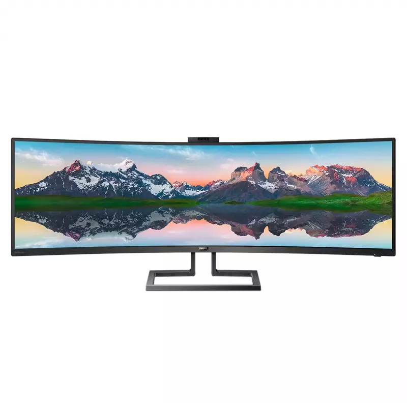 Philips P Line 32:9 SuperWide kumer LCD-ekraan 499P9H/00, 124 cm (48,8 tolli), 5120 x 1440 pikslit, UltraWide Dual Quad HD, LCD, 5 ms, must