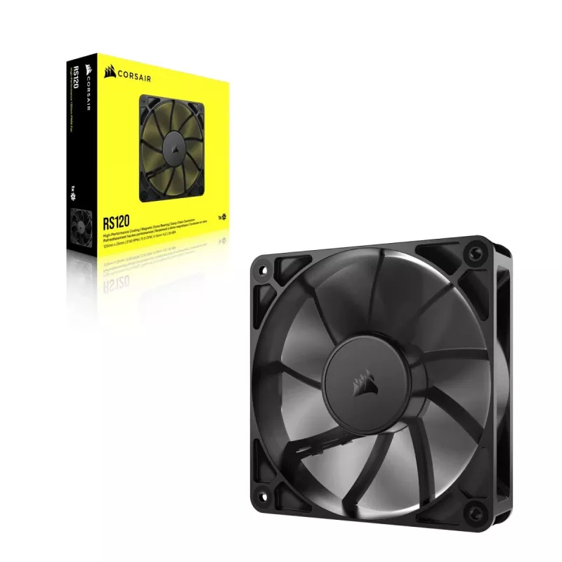 Ventilaator Corsair RS120 12 cm Must 420-2100 RPM 0.2-4.15 mmH2O