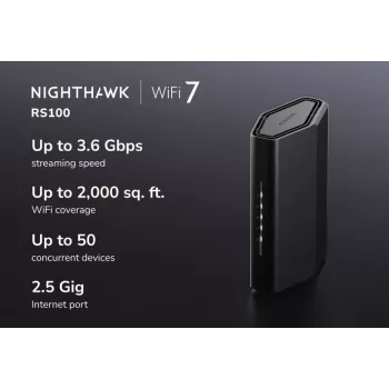 NETGEAR Nighthawk traadita ruuter 2.5 Gigabit Ethernet kaheribaline (2.4 GHz / 5 GHz) must