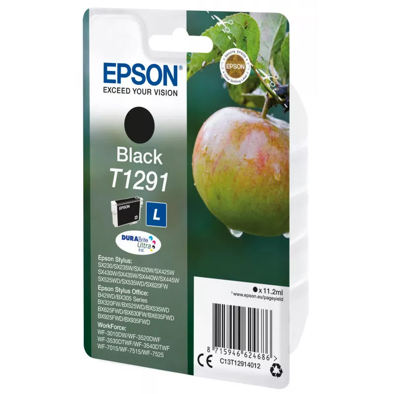 Epson Apple Üksikpakendis Must T1291 DURABrite Ultra Tint