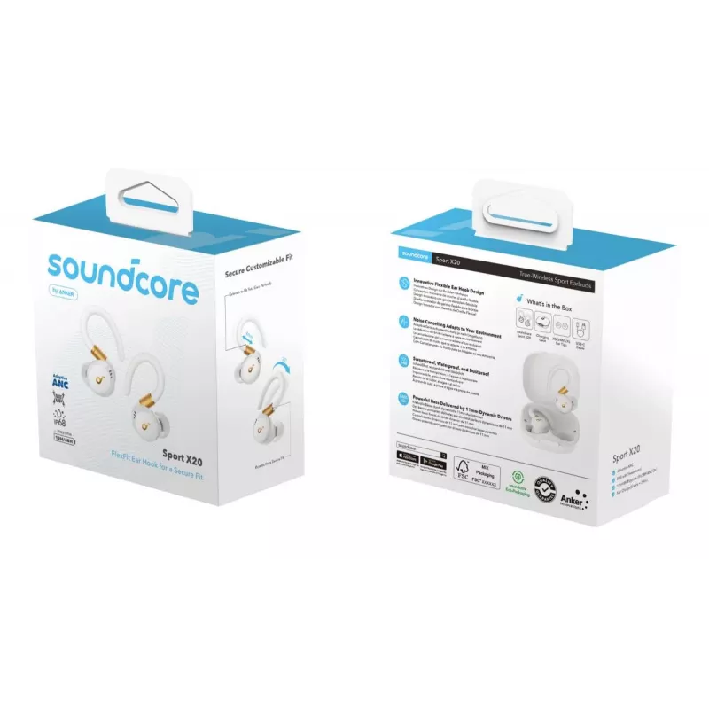 ANKER Earbuds - Soundcore Sport X20 - Valge