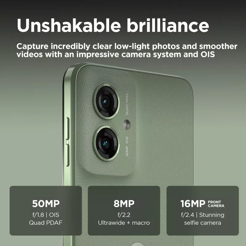 Motorola moto g55 5G 16.5 cm (6.49 tolli) Dual SIM Android 14 USB Type-C 8 GB 256 GB 5000 mAh Roheline