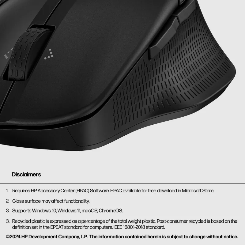 HP 480 Comfort Bluetooth hiir, paremakäeline, Bluetooth, 4000 DPI, must