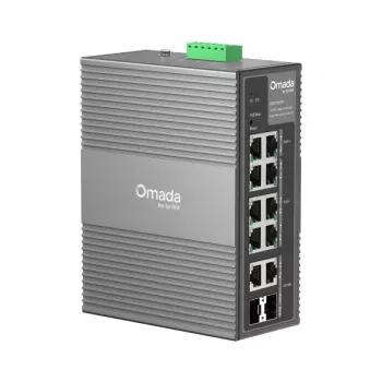 TP-Link Omada 10-pordiline gigabit-tööstuslik lihtsasti hallatav lüliti 6 PoE+ ja 2 PoE++ pordiga