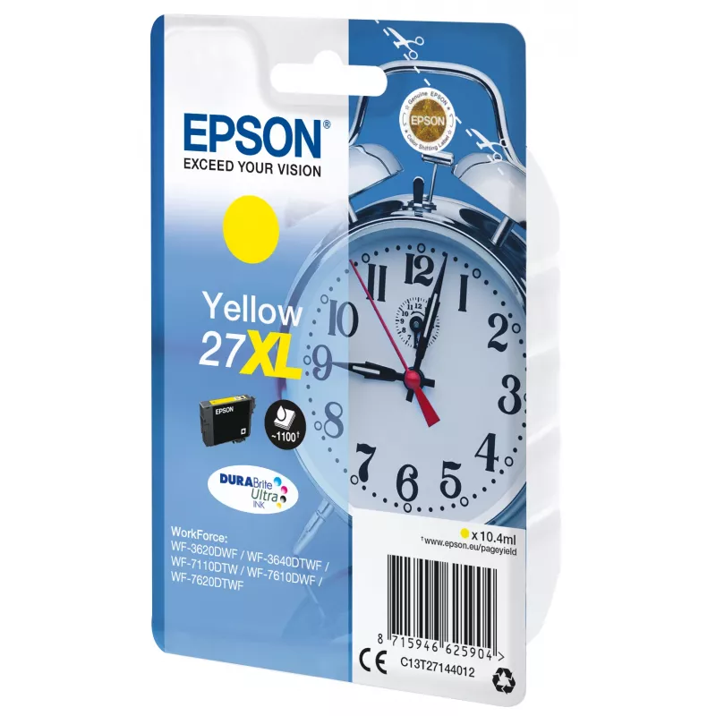 Epson Alarm clock üksikpakendis kollane 27XL DURABrite Ultra tint