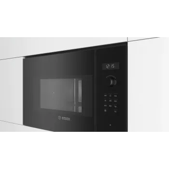 Sisseehitatud ainult mikrolaineahi Bosch Serie 6 BFL554MB0 – 900 W, 25 L, pöörd- ja puutetundlikud juhtnupud, must