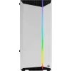 Arvuti korpus AEROCOOL Bionic Midi Tower Valge — ATX, karastatud klaas, 2x3,5-tollist pesa, 6x2,5-tollist, 297 mm GPU, sinine LED