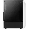 Arvuti korpus AEROCOOL Bionic Midi Tower Valge — ATX, karastatud klaas, 2x3,5-tollist pesa, 6x2,5-tollist, 297 mm GPU, sinine LED