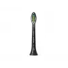 Hambaharja vahetuspead Philips HX6064/88 Optimal Valge — 4 tk, must, keskmise jäikusega harjased, 62 000 liigutust/min