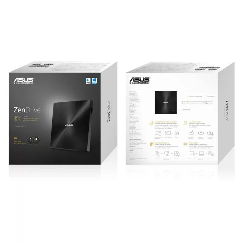 ASUS ZenDrive U9M optiline kettaajam DVD±RW must
