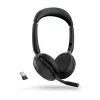 Jabra Evolve2 65 Flex - Link380a MS Stereo, juhtmega ja juhtmevaba, 20–20000 Hz, kontor/kõnekeskus, 136 g, kõrvaklapid, must