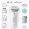 Braun Silk-épil 7 7-081 epilaator 40 pintsettidega Valge