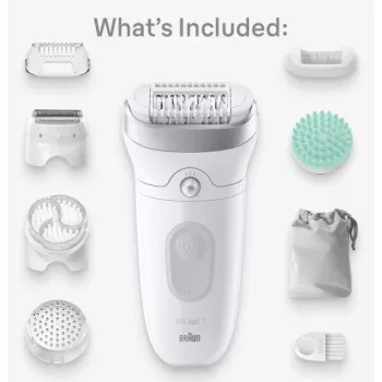 Braun Silk-épil 7 7-081 epilaator 40 pintsettidega Valge