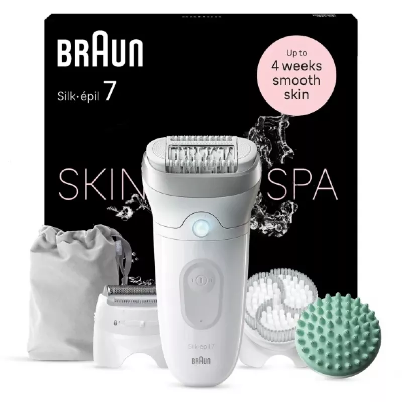 Braun Silk-épil 7 7-081 epilaator 40 pintsettidega Valge