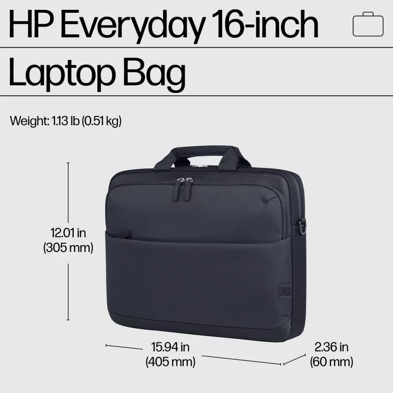 HP Everyday 16-tolline sülearvutikott, portfell, 40,9 cm (16,1 tolli), õlarihm, 510 g