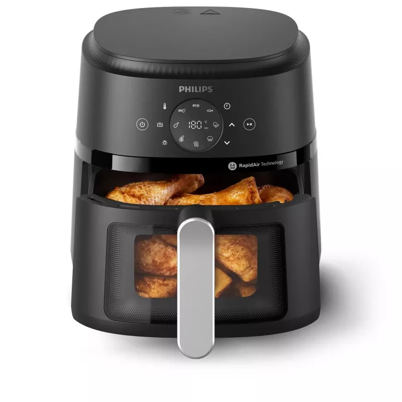 Philips 2000 seeria NA221/00 fritüür Üksik 4.2 L Eraldiseisev 1500 W Kuumaõhufritüür Must, Hõbedane