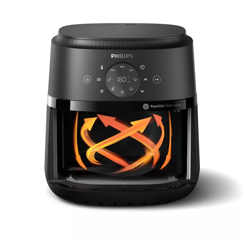 Philips 2000 seeria NA221/00 fritüür Üksik 4.2 L Eraldiseisev 1500 W Kuumaõhufritüür Must, Hõbedane