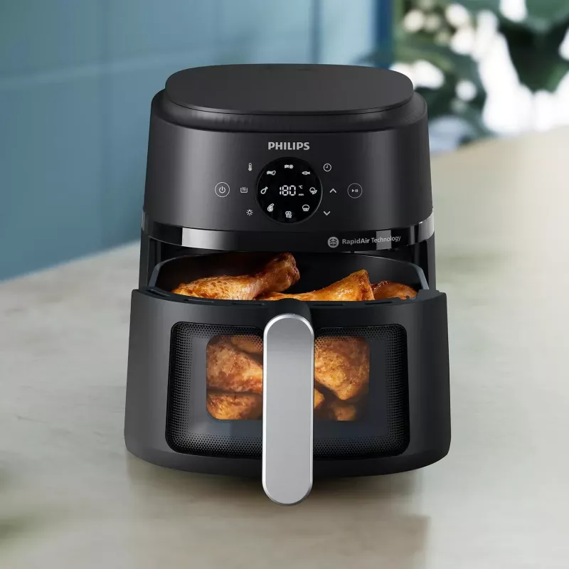 Philips 2000 seeria NA221/00 fritüür Üksik 4.2 L Eraldiseisev 1500 W Kuumaõhufritüür Must, Hõbedane