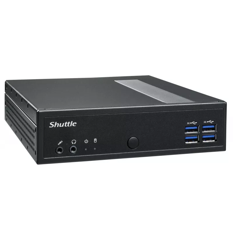 Shuttle XPC slim Barebone DL30N, Intel N100, 1x DDR5, 2x LAN (2x 2.5Gbit), 2xCOM, 1xHDMI, 1xDP, 1x VGA, ventilaatorita, 24/7 pidev töö