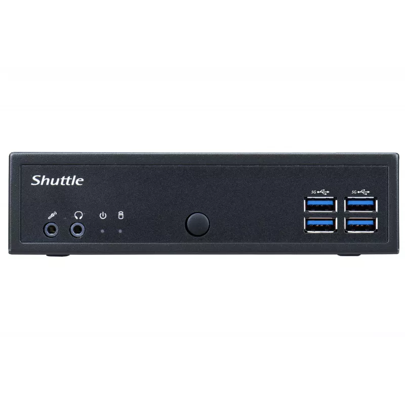 Shuttle XPC slim Barebone DL30N, Intel N100, 1x DDR5, 2x LAN (2x 2.5Gbit), 2xCOM, 1xHDMI, 1xDP, 1x VGA, ventilaatorita, 24/7 pidev töö