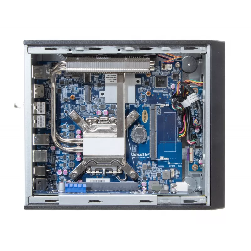 Shuttle XPC slim Barebone XH610G2 - S1700, Intel H610, 1xDP, 2xHDMI, 2 PCIe pesa (1x 16X ja 1x X1), 2x Intel LAN (1G + 2.5G), 8x USB, 1x 2,5 tolli, 3x M.2, 24/7 pidev töö