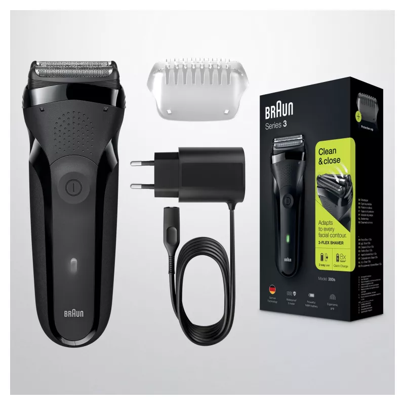 Braun Series 3 Shave&Style 300BT elektriline pardel, meeste habemeajaja, must