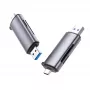 Ugreen 50706 kaardilugeja USB/Micro-USB Hõbedane