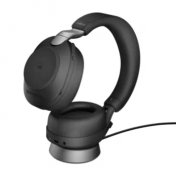 Jabra Evolve2 85 - Link380c MS Stereo Stand, must, juhtmega ja juhtmevaba, kontor/kõnekeskus, 20–20000 Hz, 286 g, kõrvaklapid, must
