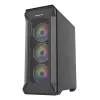 GENESIS Irid 505 ARGB Midi Tower Must, Läbipaistev