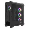 GENESIS Irid 505 ARGB Midi Tower Must, Läbipaistev