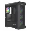 GENESIS Irid 505 ARGB Midi Tower Must, Läbipaistev