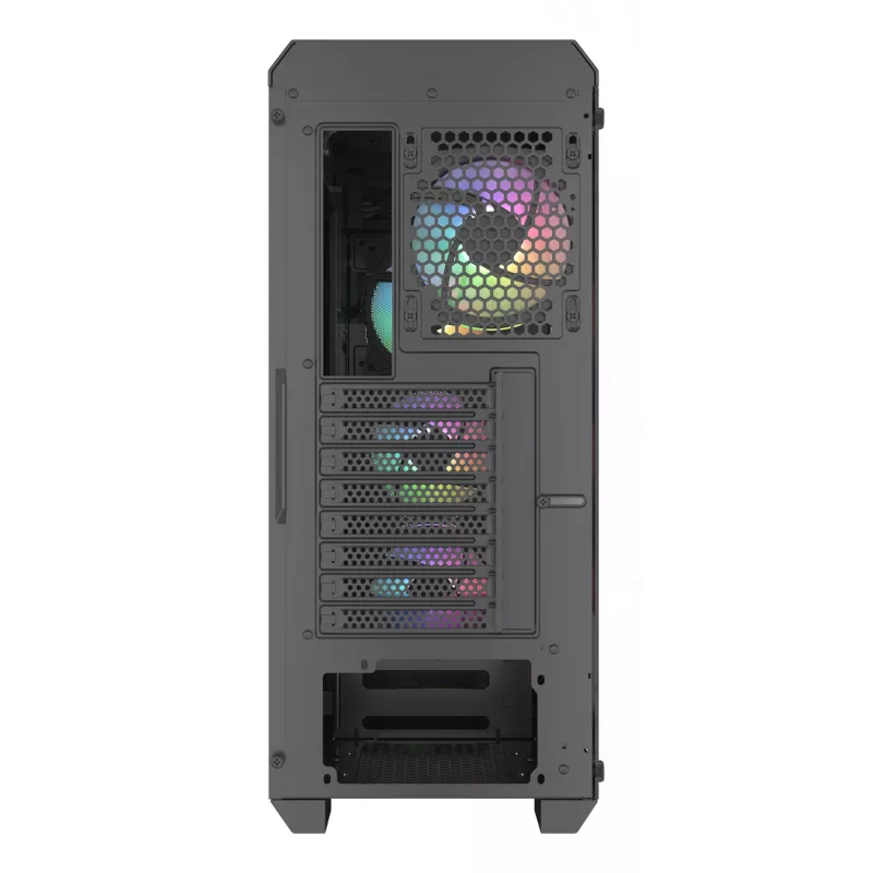 GENESIS Irid 505 ARGB Midi Tower Must, Läbipaistev