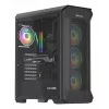 GENESIS Irid 505 ARGB Midi Tower Must, Läbipaistev