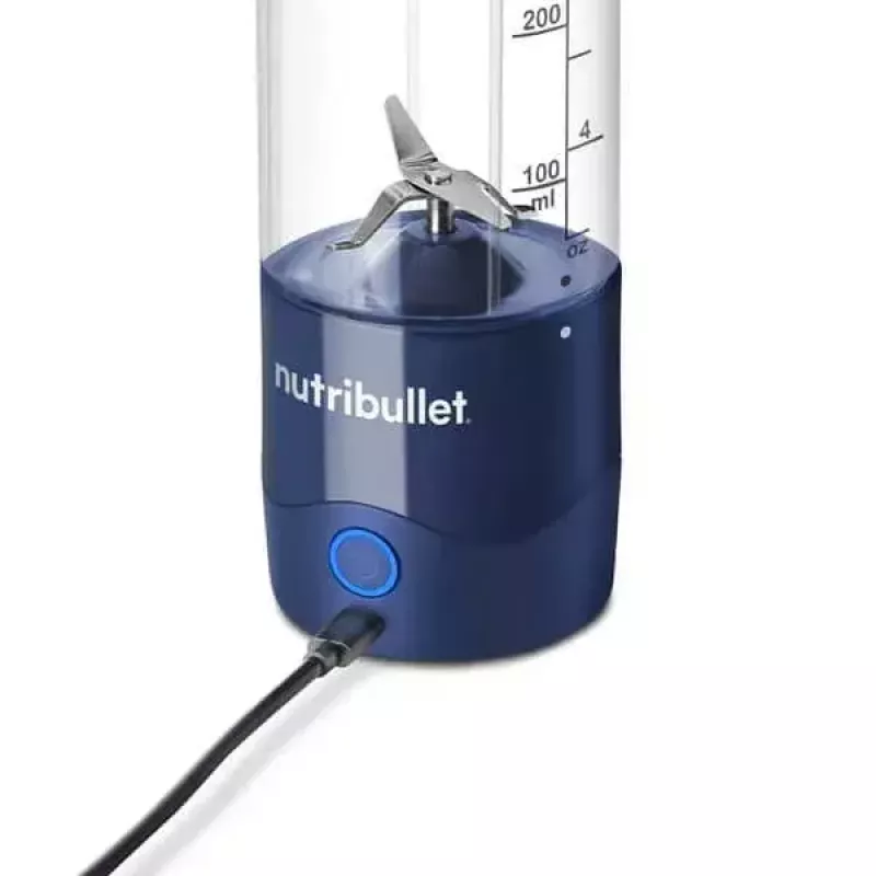 Spordiblender NUTRIBULLET Portable 0,475 L, akutoitega, roostevabast terasest terad, Tritani kauss, tumesinine
