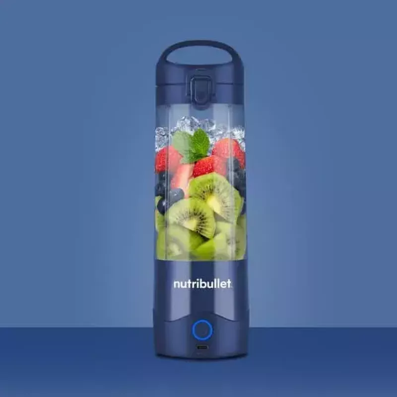 Spordiblender NUTRIBULLET Portable 0,475 L, akutoitega, roostevabast terasest terad, Tritani kauss, tumesinine