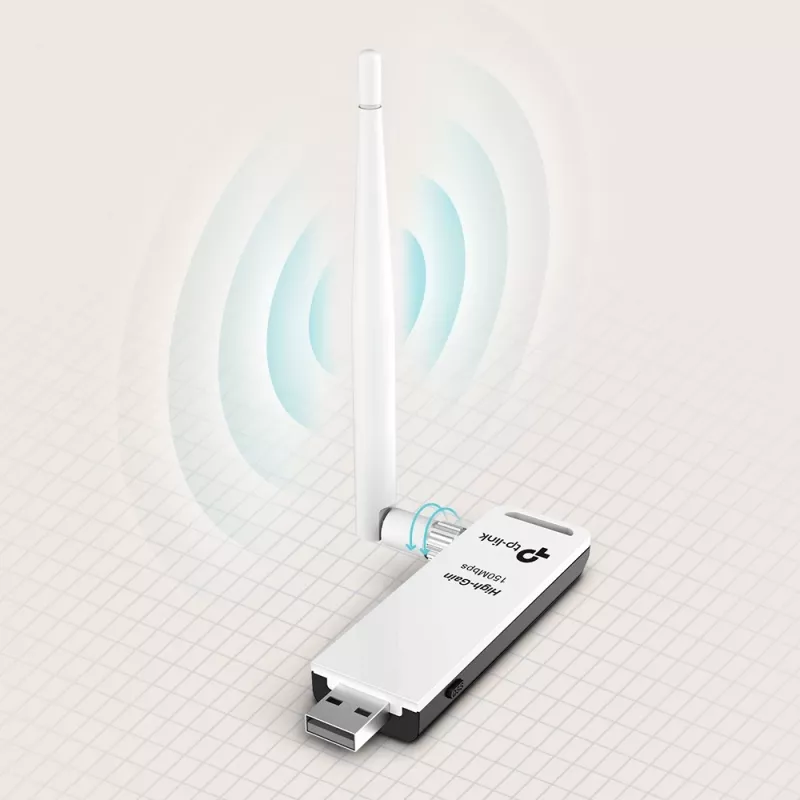 Võrgukaart TP-Link TL-WN722N, WLAN 150 Mbit/s, USB, Wi-Fi 4, 2,4 GHz
