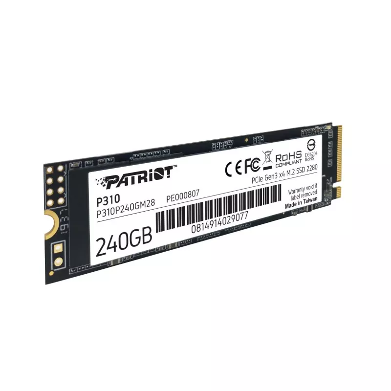 PATRIOT MEMORY SSD - 240GB - P310 (PCI-E 3.0 x4, NVMe 1.3, M.2 2280)