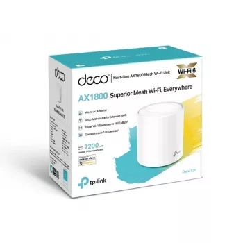 TP-Link AX1800 Kogu Kodu Mesh Wi-Fi 6 Süsteem, Valge, Sisemine, Mesh ruuter, Toide, FCC: