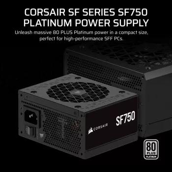 CORSAIR toiteplokk - Sf Series Sf750 täielikult modulaarne 80 Plus Platinum SFX toiteplokk
