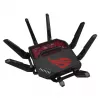 ASUS ROG Rapture GT-BE19000 traadita ruuter Multi-Gigabit Ethernet Kolmriba (2,4 GHz / 5 GHz / 6 GHz) Must, Punane